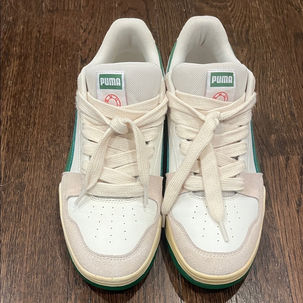 Puma Sneakers in White and Green